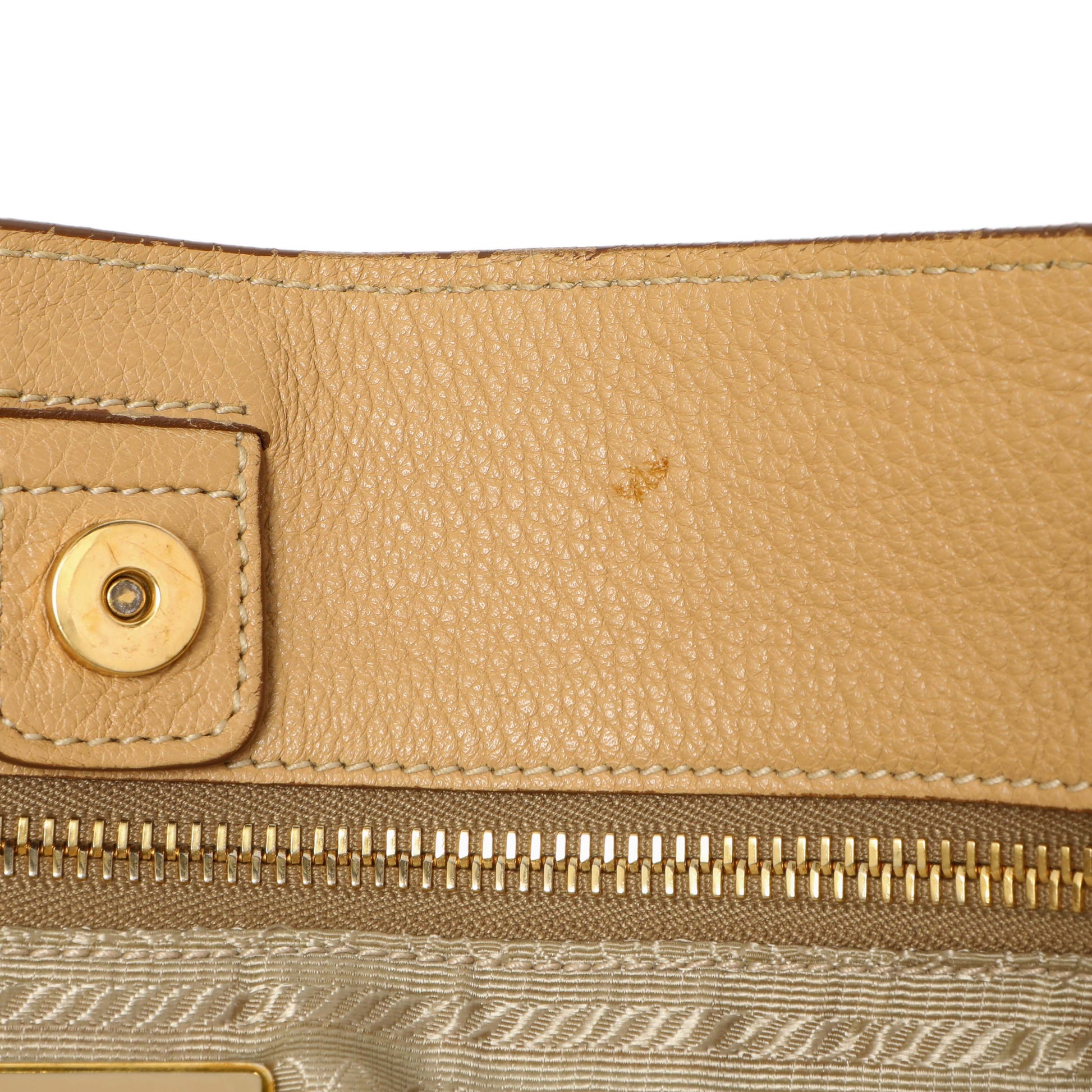 Exclusive Prada Beige Vitello Daino Shoulder Bag — Alternate View 12