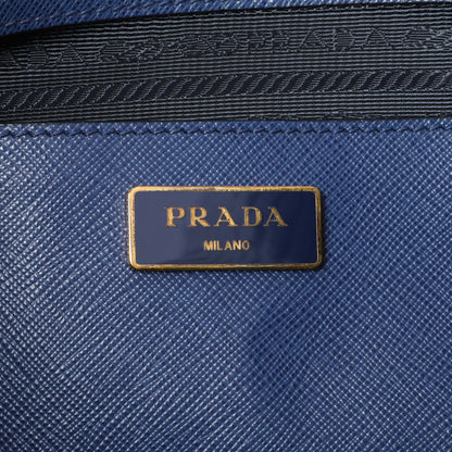 Exclusive Prada Blue Saffiano Medium Galleria Double Zip Tote — Alternate View 9