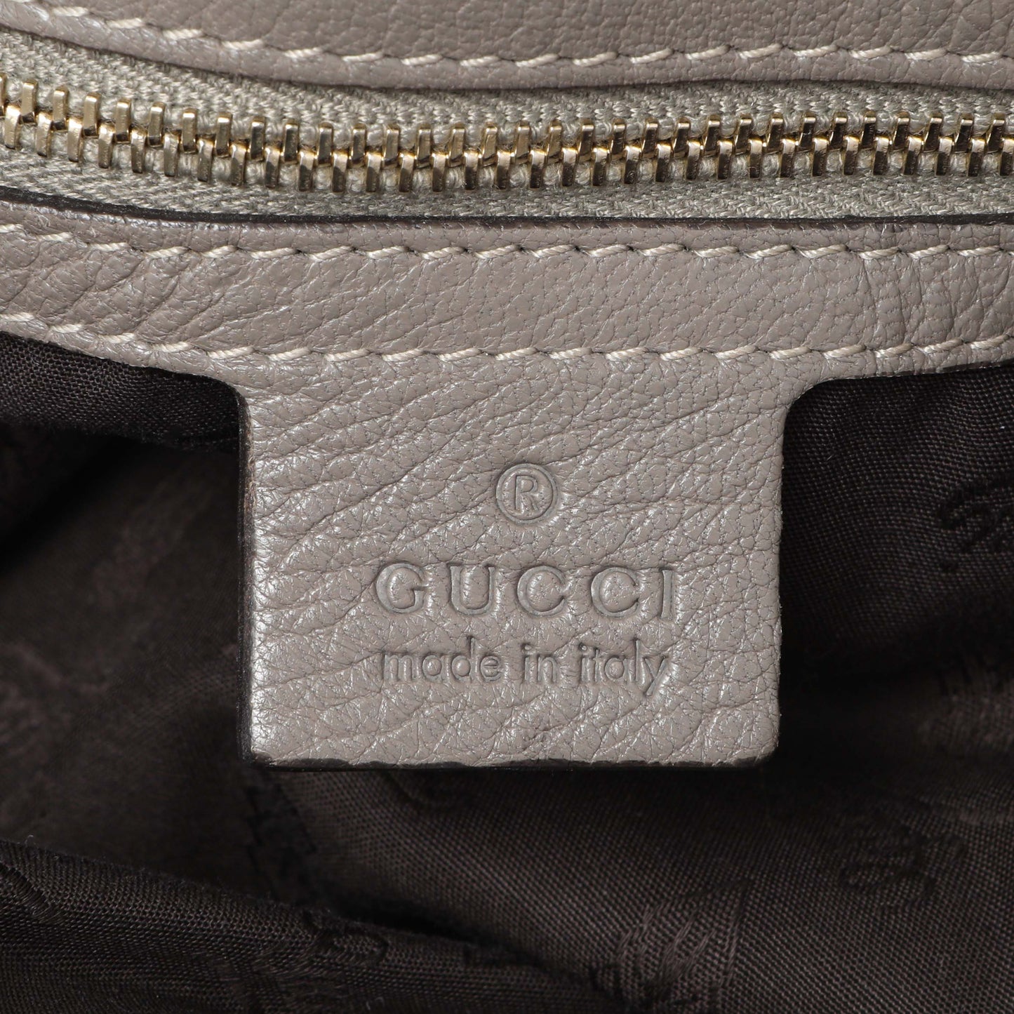 Exclusive Gucci Grey Calfskin G Wave Shoulder Bag — Alternate View 9