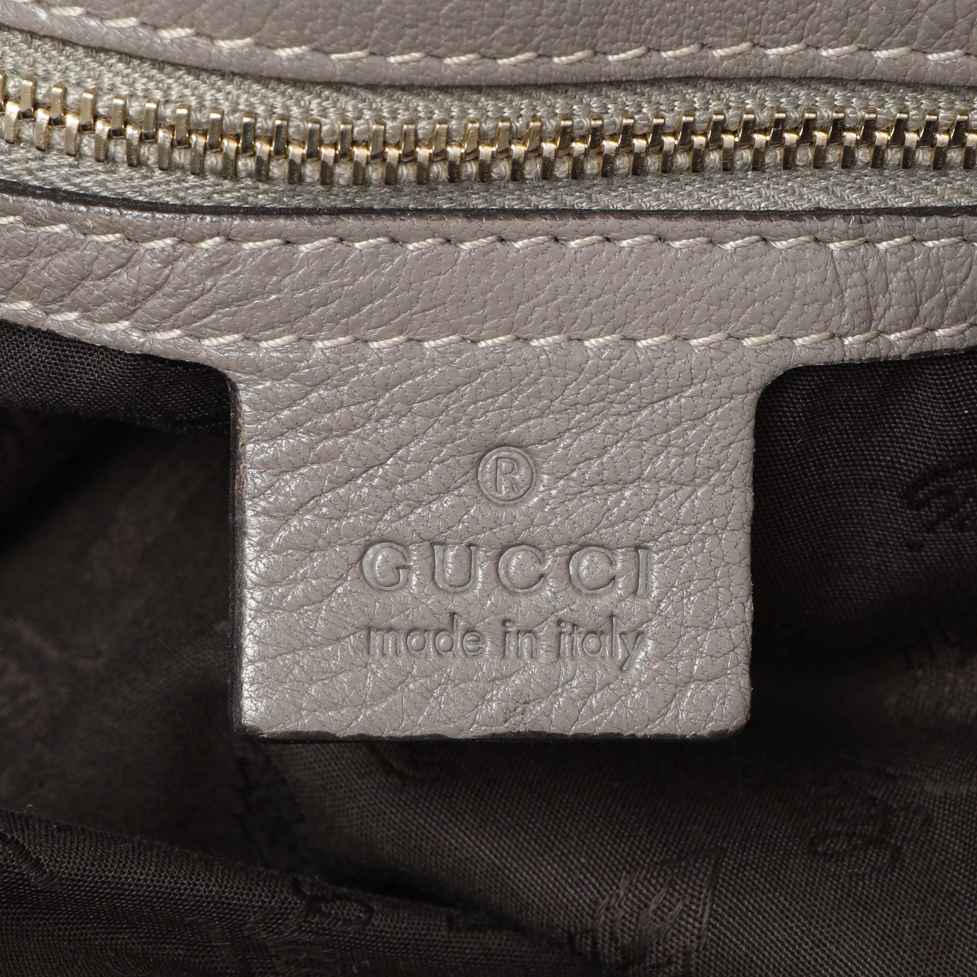 Exclusive Gucci Grey Calfskin G Wave Shoulder Bag — Alternate View 9