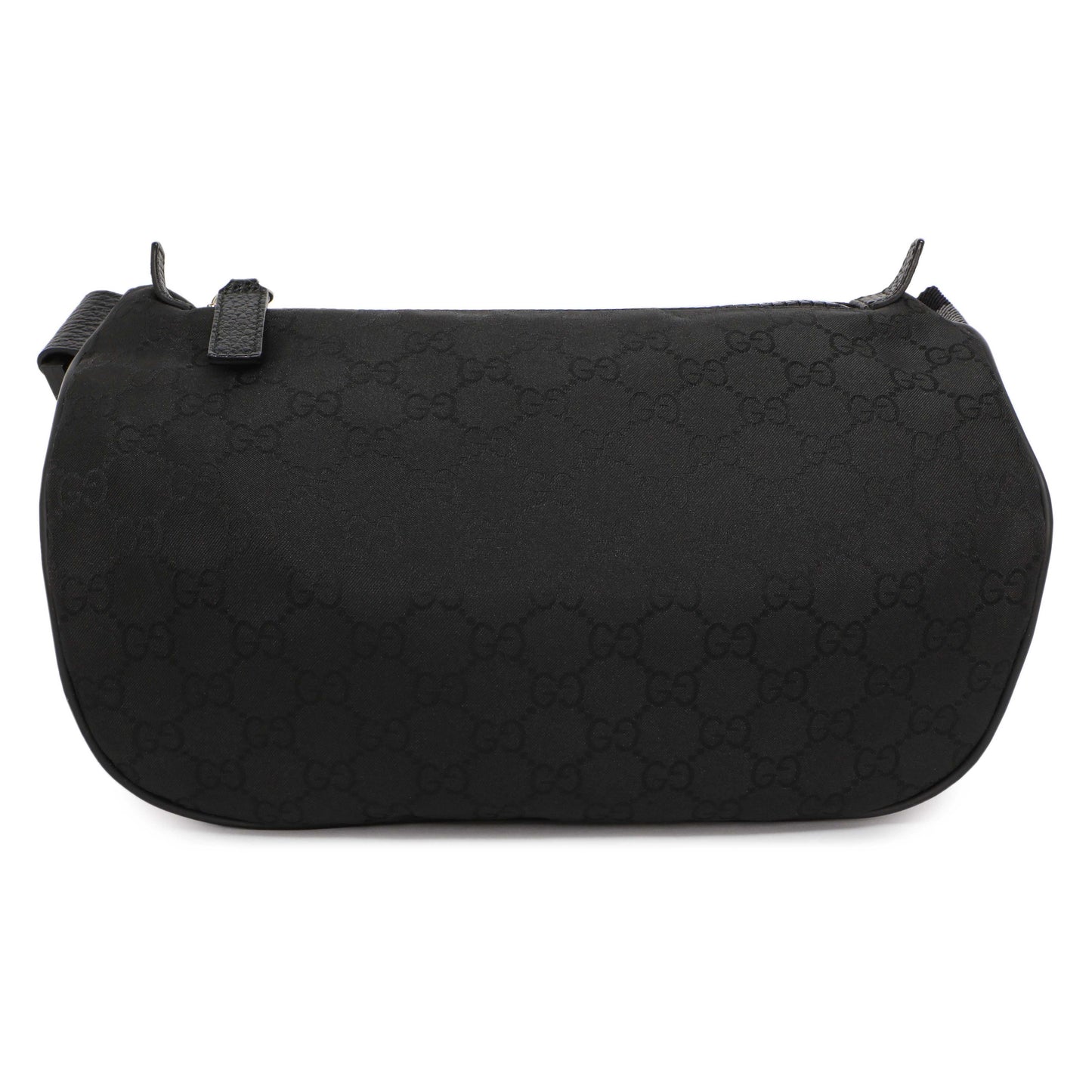 Exclusive Gucci Black Nylon Monogram Fanny Pack Belt Bag — Side View