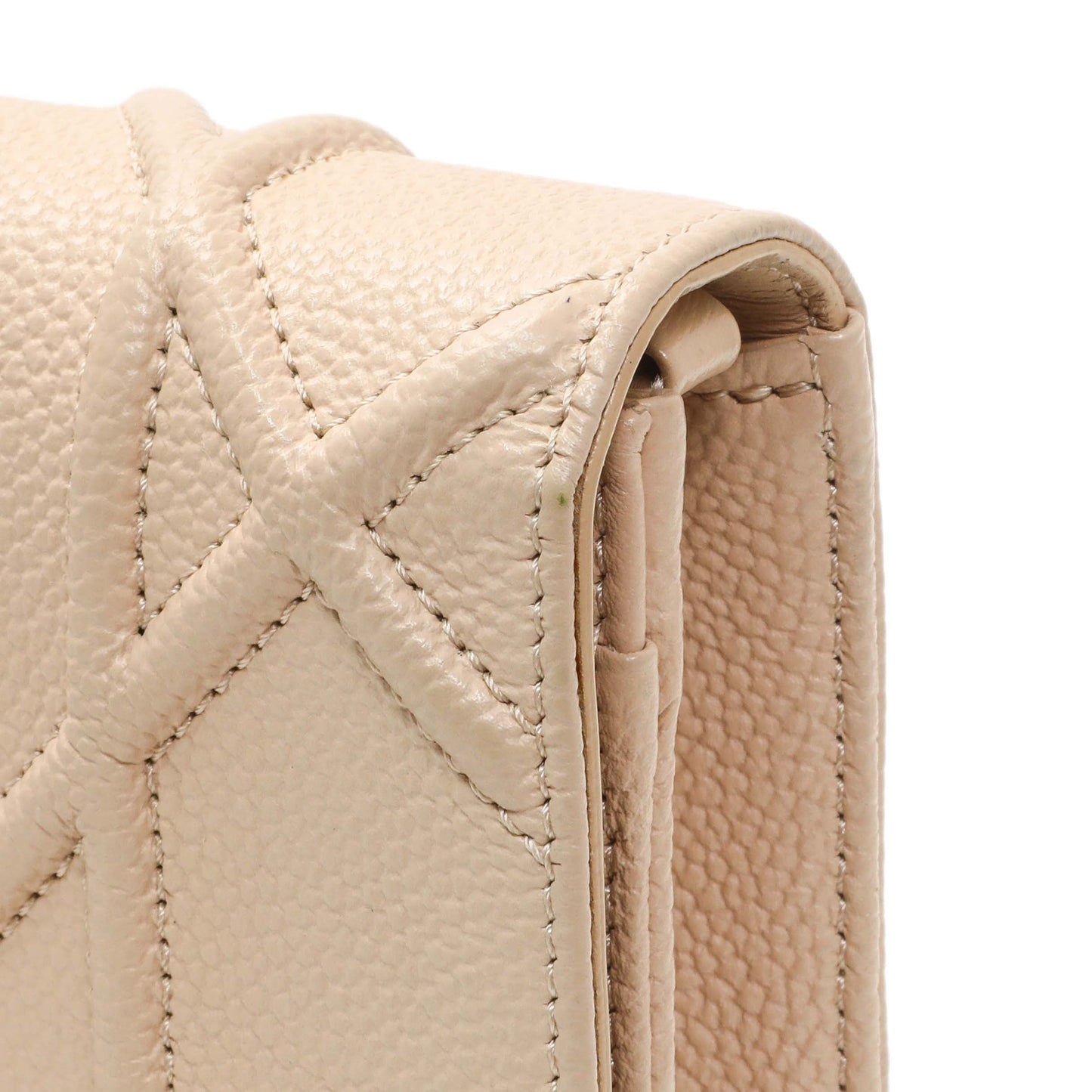 Exclusive Christian Dior Beige Grained Calfskin Diorama Wallet on Chain Pouch — Alternate View 10