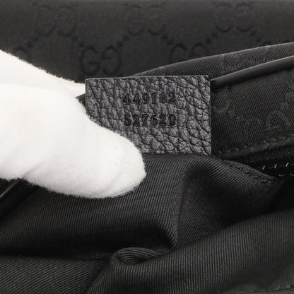 Exclusive Gucci Black Nylon Monogram Fanny Pack Belt Bag — Lifestyle View