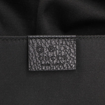Exclusive Gucci Black Nylon Monogram Fanny Pack Belt Bag — Detail View