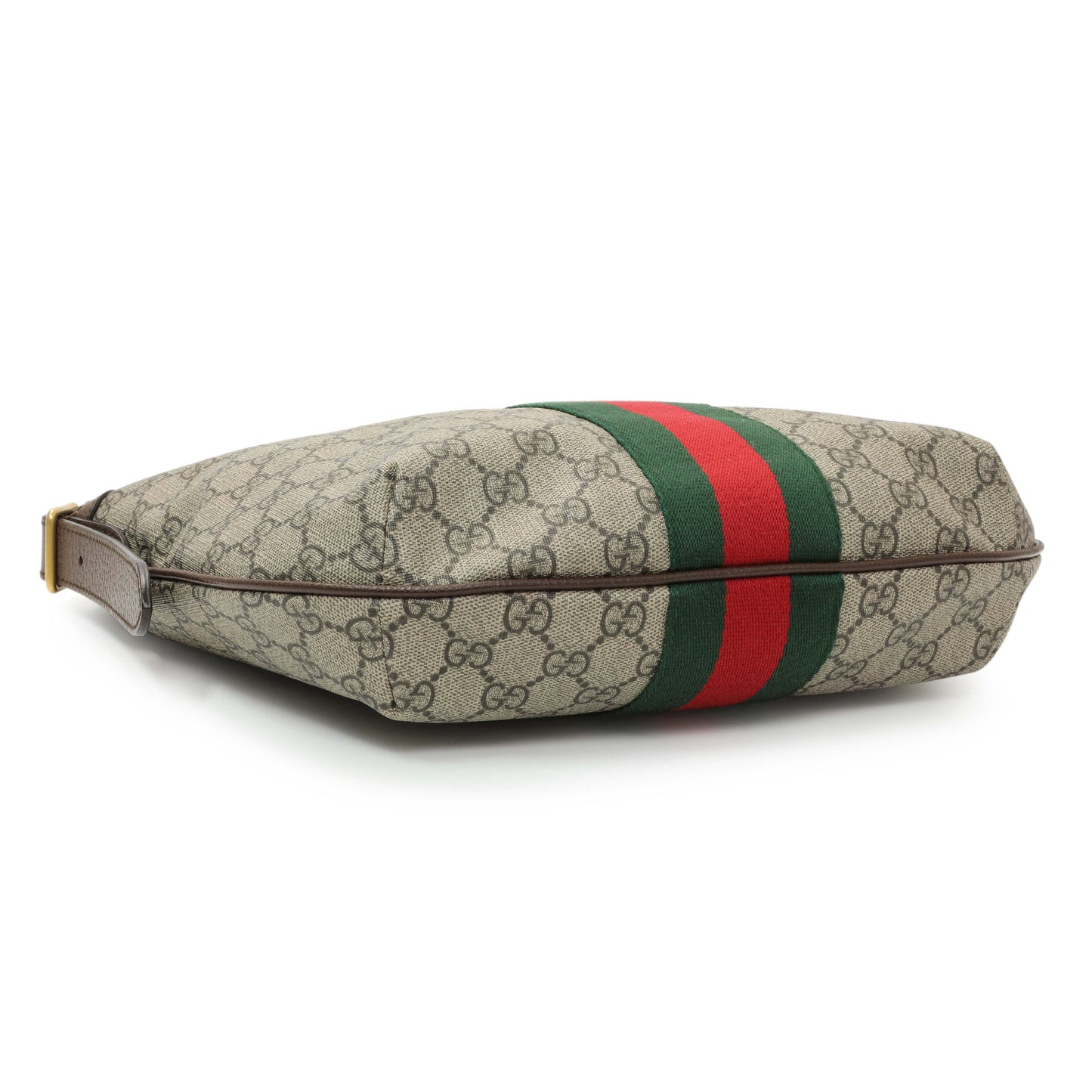 Exclusive Gucci GG Supreme Monogram Web Small Ophidia Half Moon Hobo — Back View