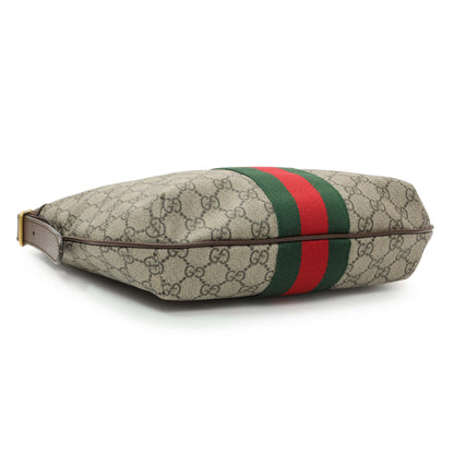 Exclusive Gucci GG Supreme Monogram Web Small Ophidia Half Moon Hobo — Back View