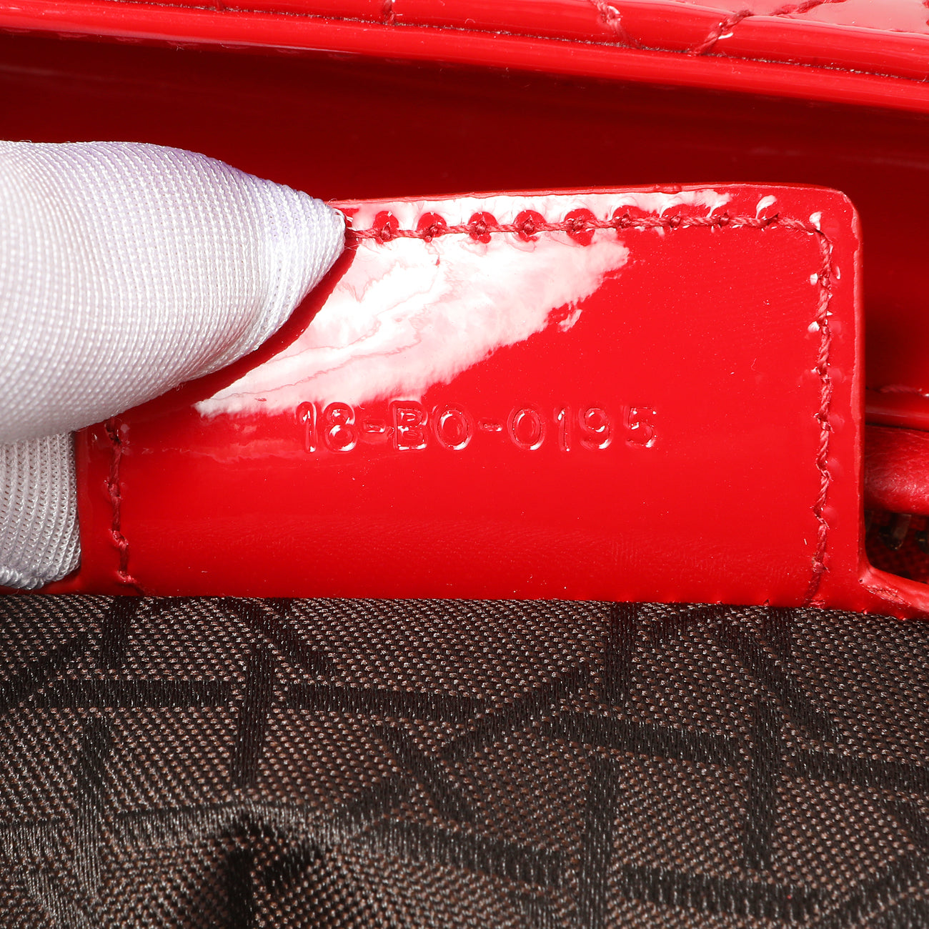 Exclusive Christian Dior Red Patent Cannage Medium Lady Dior — Lifestyle View