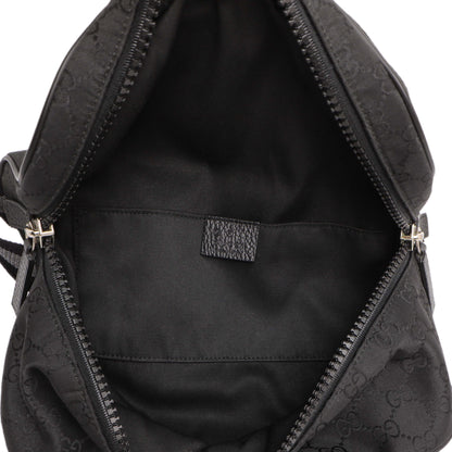Exclusive Gucci Black Nylon Monogram Fanny Pack Belt Bag — Top View