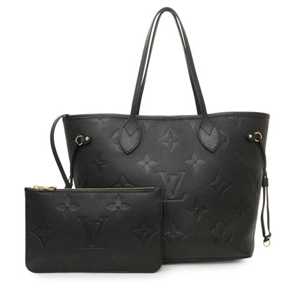 Exclusive Louis Vuitton Black Empreinte Monogram Giant Neverfull MM — Front View