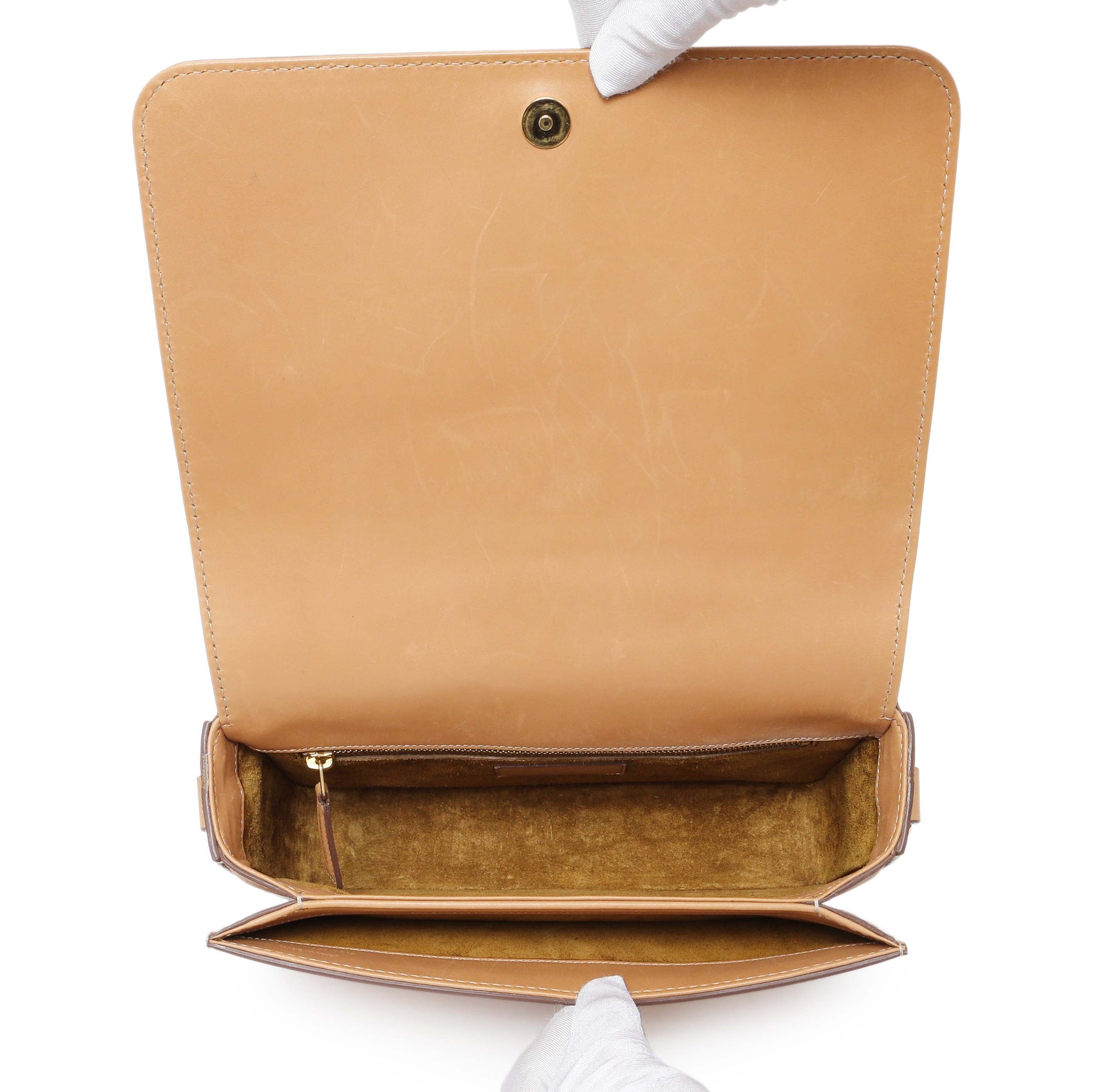 Exclusive Saint Laurent Calfskin University Shoulder Bag — Top View