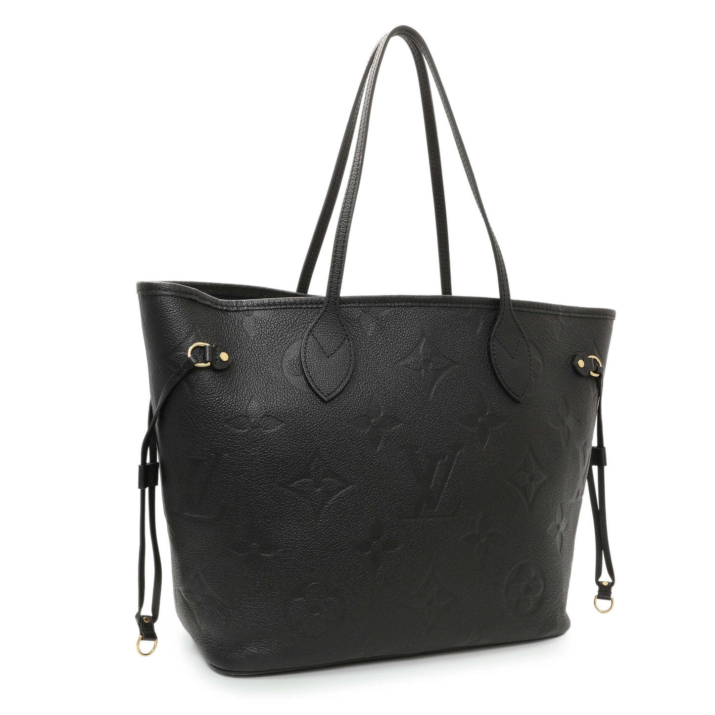 Exclusive Louis Vuitton Black Empreinte Monogram Giant Neverfull MM — Side View
