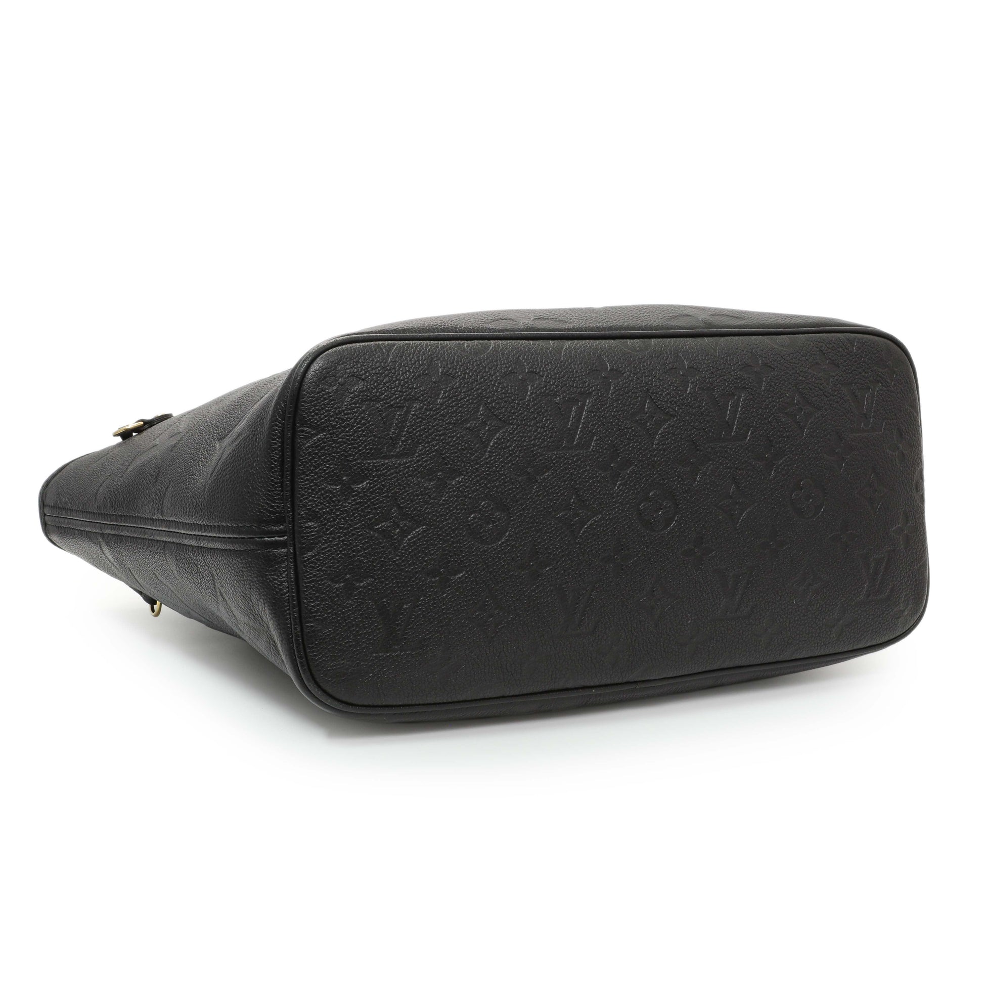 Exclusive Louis Vuitton Black Empreinte Monogram Giant Neverfull MM — Back View