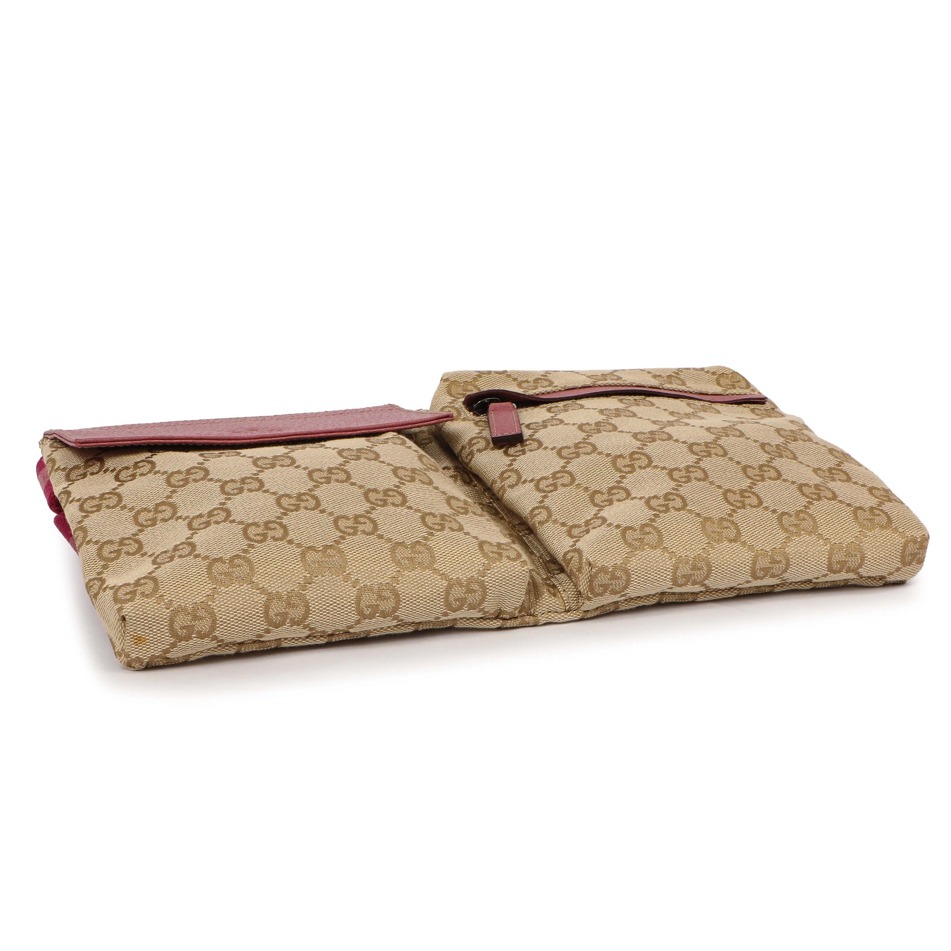 Exclusive Gucci Monogram Double Pocket Belt Bag — Back View