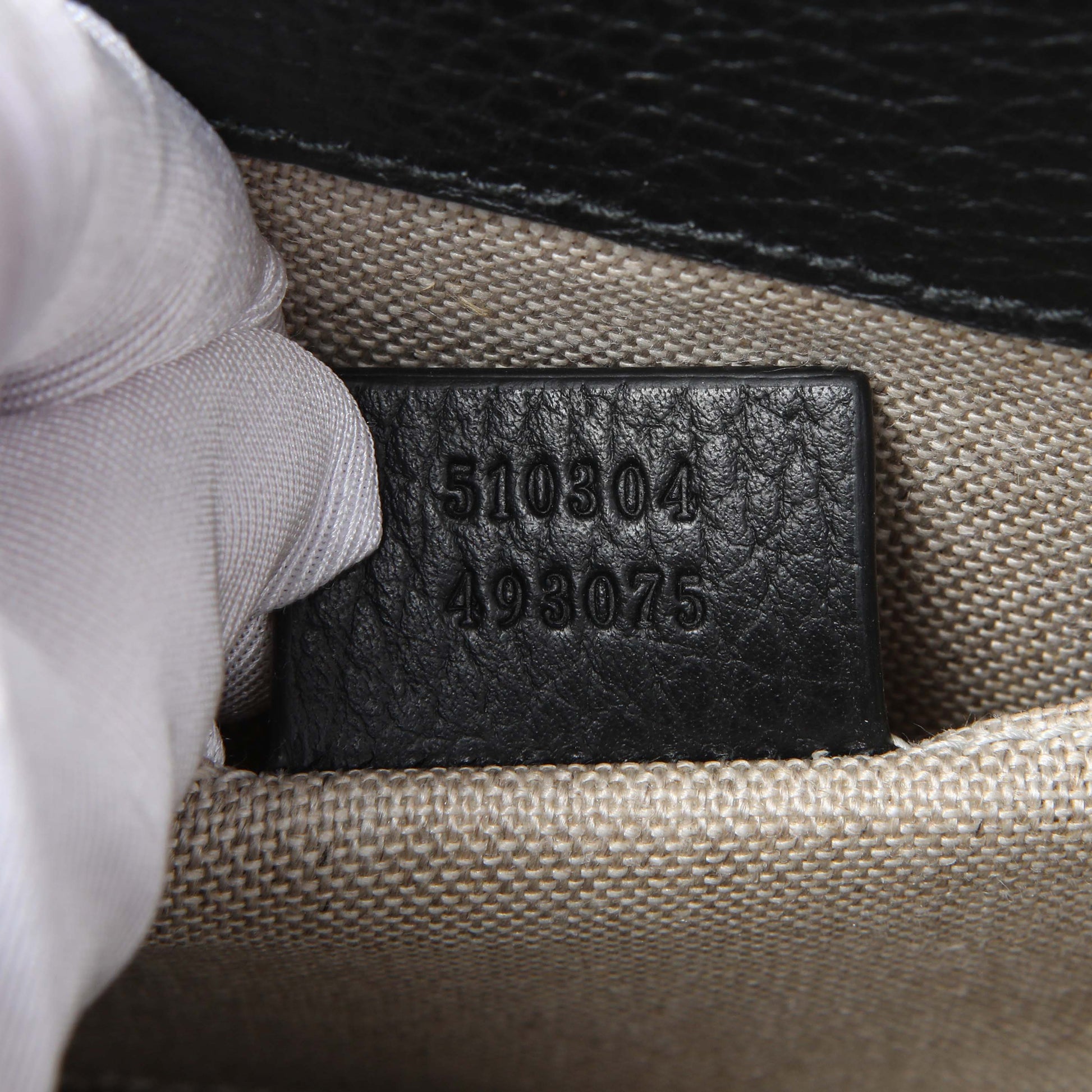 Exclusive Gucci Black Dollar Calfskin Small Interlocking G Shoulder Bag — Lifestyle View
