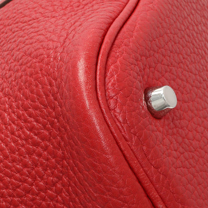 Exclusive Hermes Red Clemence Picotin 22 — Lifestyle View
