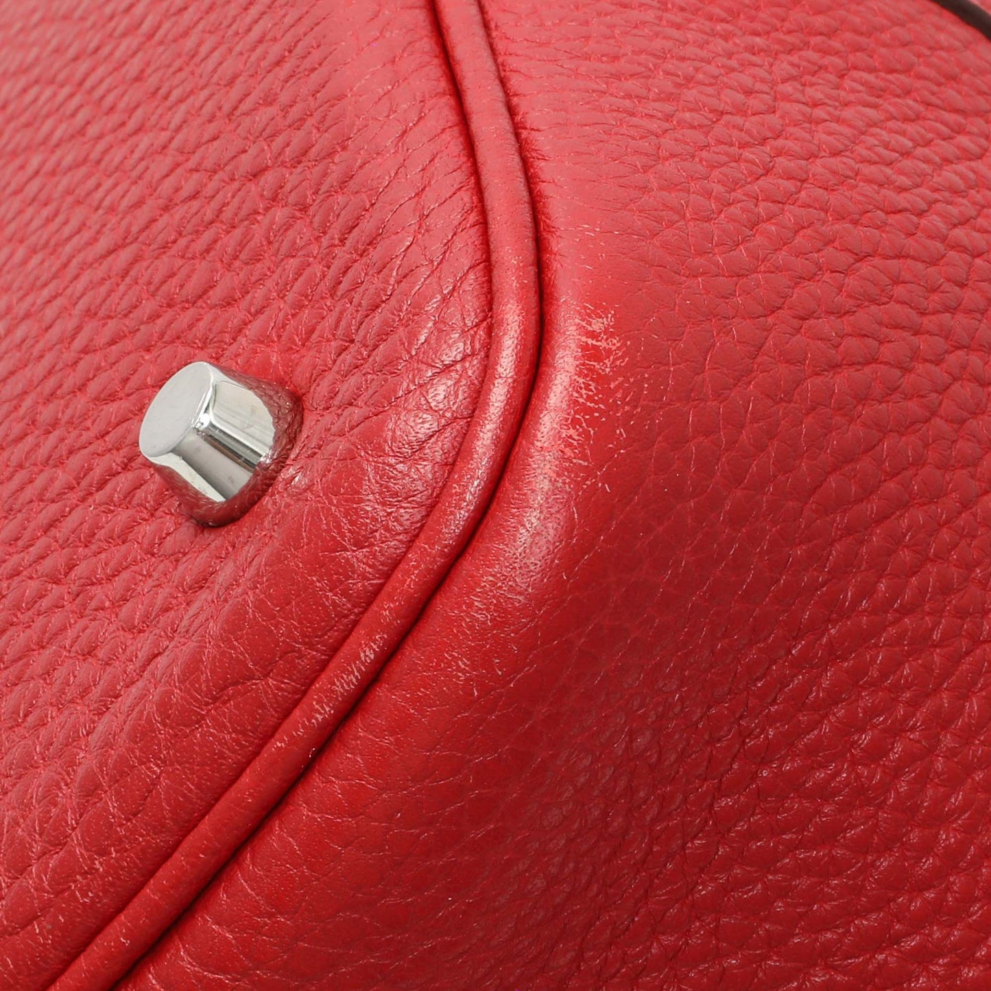 Exclusive Hermes Red Clemence Picotin 22 — Alternate View 7
