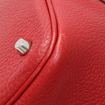 Exclusive Hermes Red Clemence Picotin 22 — Alternate View 7