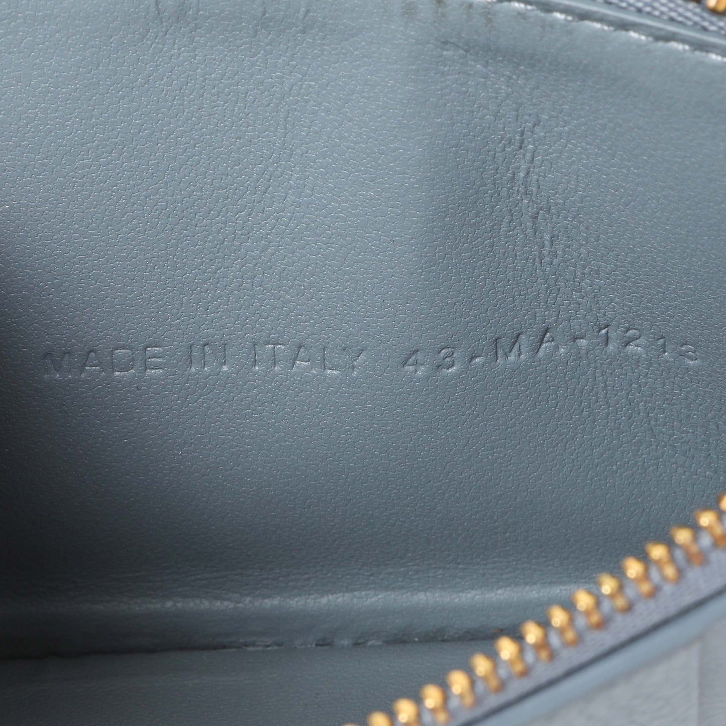 Exclusive Christian Dior Blue Supple Calfskin Cannage Caro Cosmos Zipped Card Holder — Alternate View 10