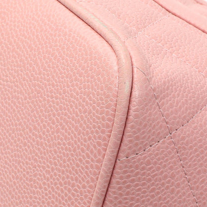 Exclusive Chanel Pink Quilted Caviar Medallion Tote — Detail View