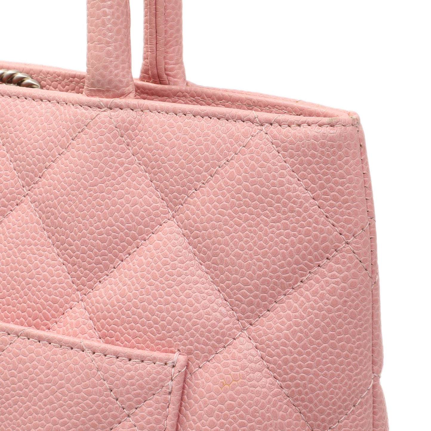 Exclusive Chanel Pink Quilted Caviar Medallion Tote — Alternate View 12