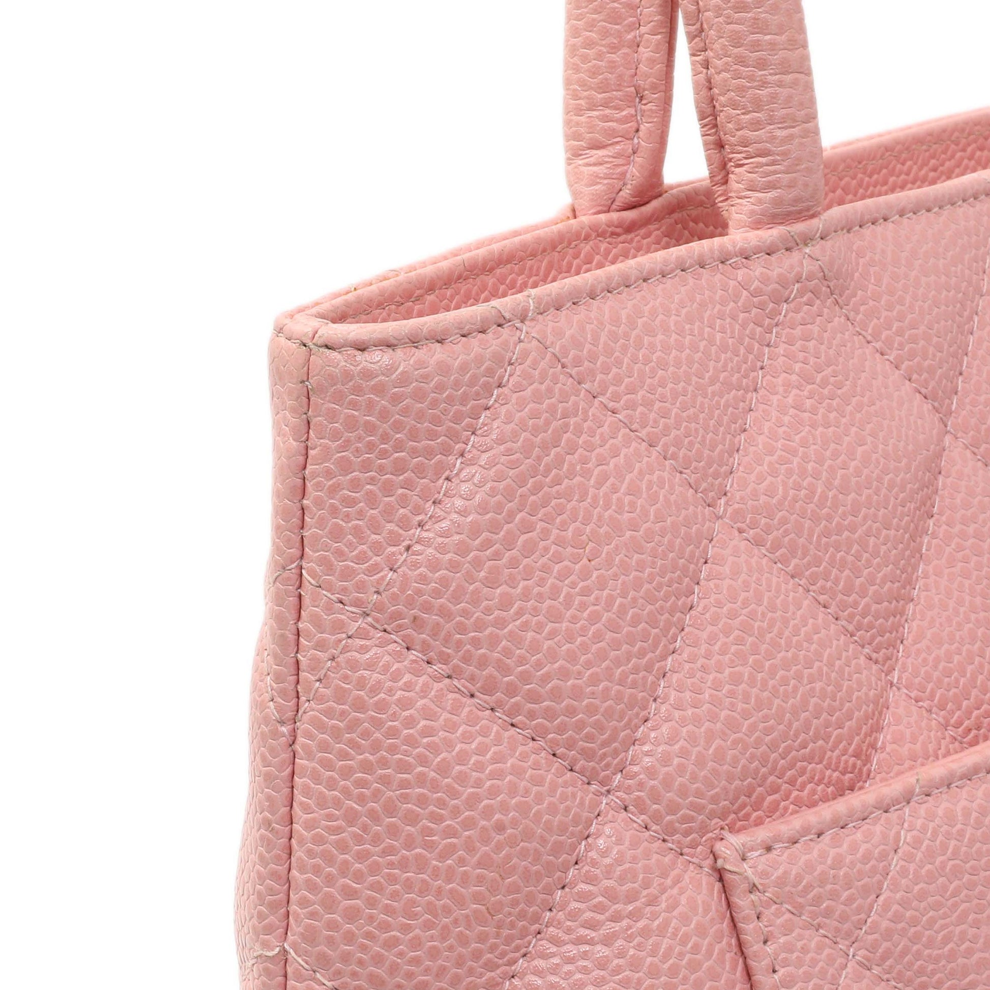 Exclusive Chanel Pink Quilted Caviar Medallion Tote — Alternate View 11