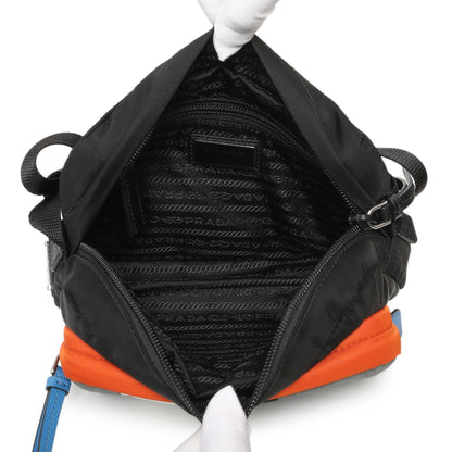 Exclusive Prada Black Tessuto Nylon Messenger — Detail View
