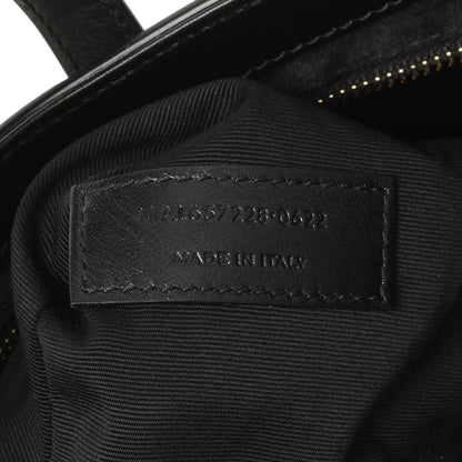 Exclusive Saint Laurent Black Smooth Calfskin Le 5 A 7 Hobo — Lifestyle View