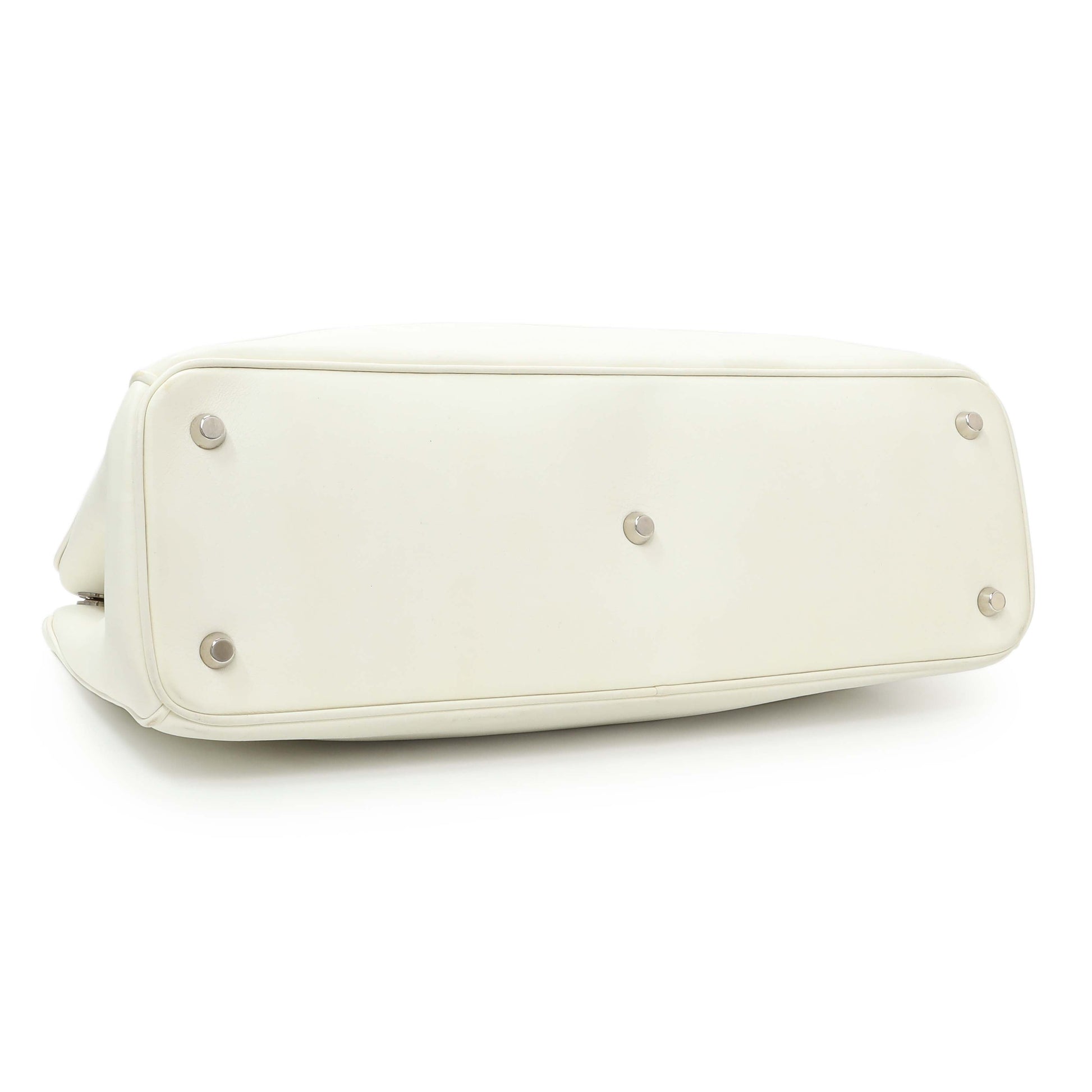 Exclusive Christian Dior White Calfskin Large Diorissimo Tote — Back View