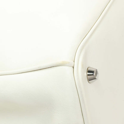 Exclusive Christian Dior White Calfskin Large Diorissimo Tote — Top View