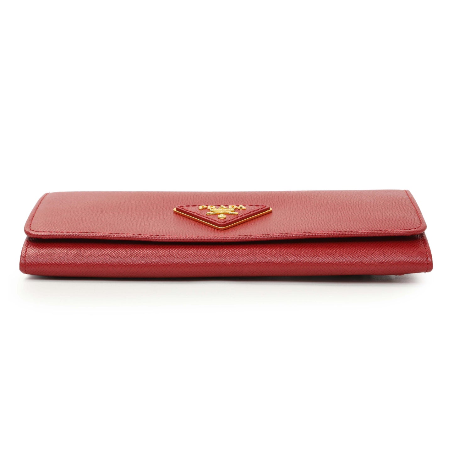 Exclusive Prada Fuoco Saffiano Continental Wallet — Back View