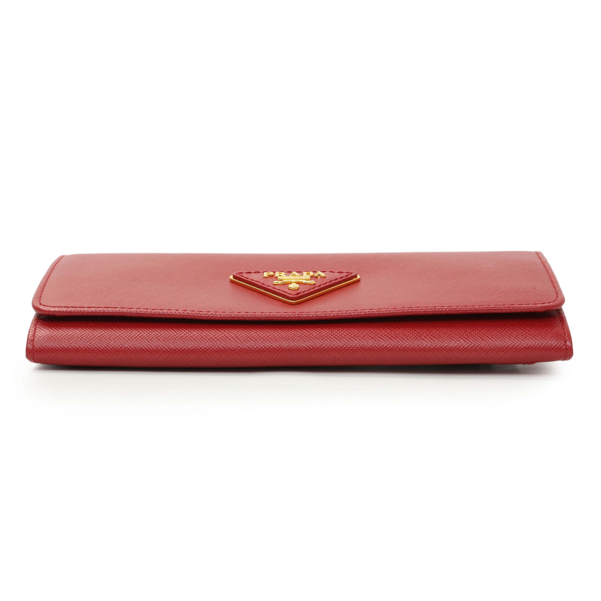 Exclusive Prada Fuoco Saffiano Continental Wallet — Back View