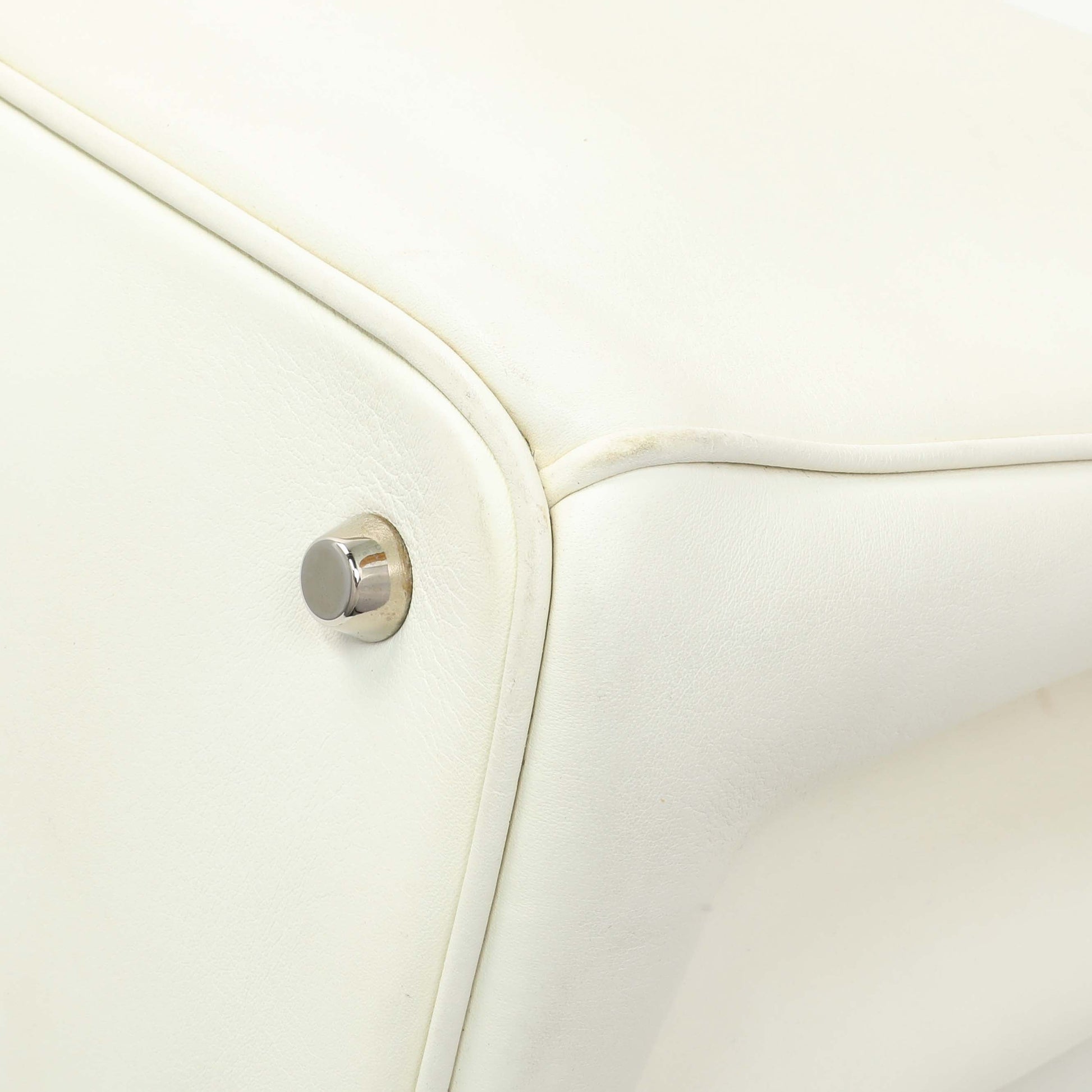 Exclusive Christian Dior White Calfskin Large Diorissimo Tote — Alternate View 7