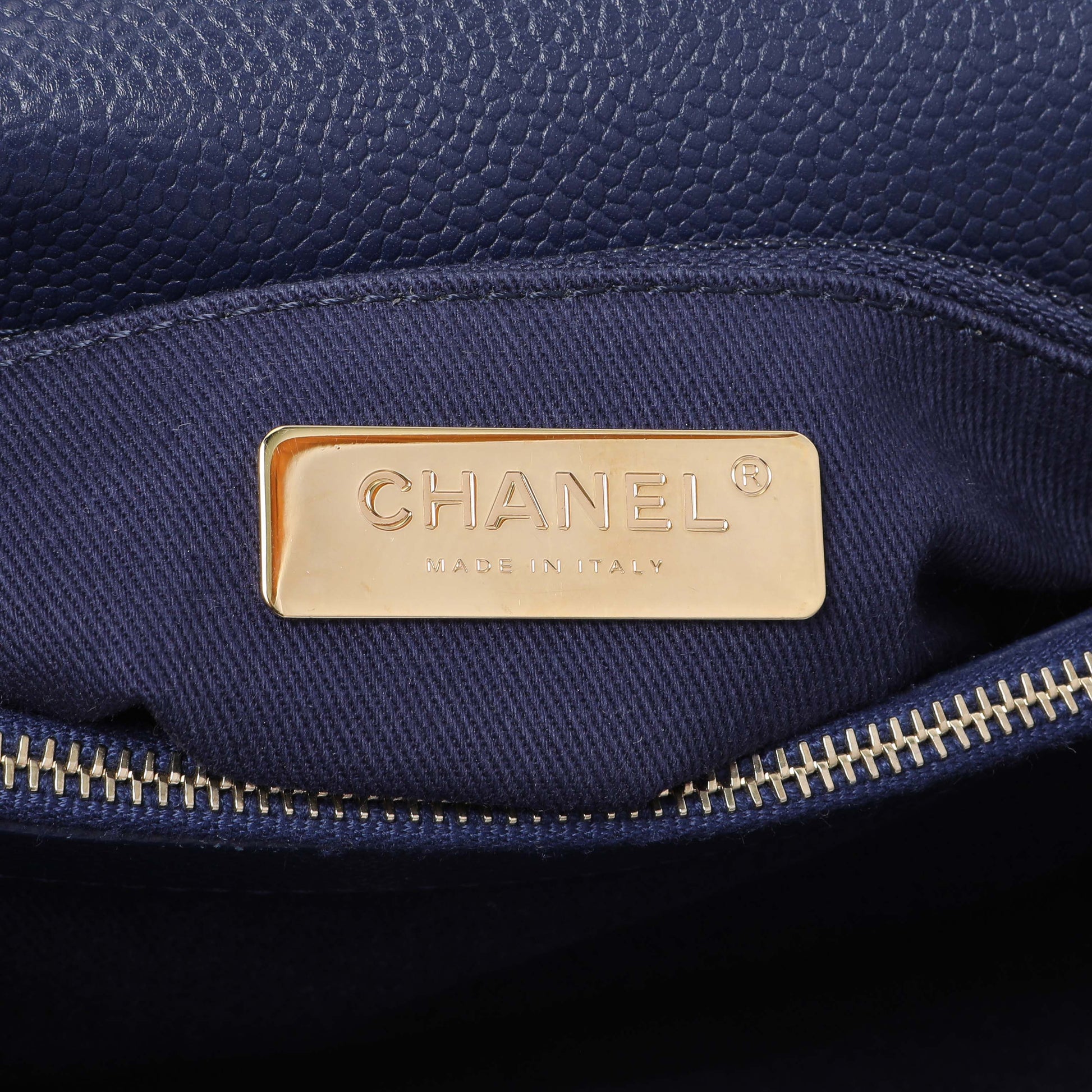 Exclusive Chanel Navy Blue Caviar City Walk Flap — Alternate View 9