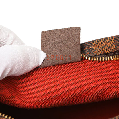Exclusive Louis Vuitton Damier Ebene Trousse Make Up Bag Pochette — Lifestyle View