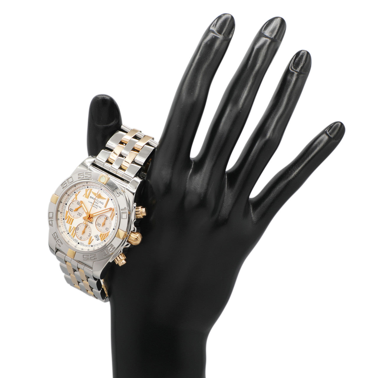Exclusive Breitling Stainless Steel 18K Rose Gold Chronomat 44 IB0110 — Detail View