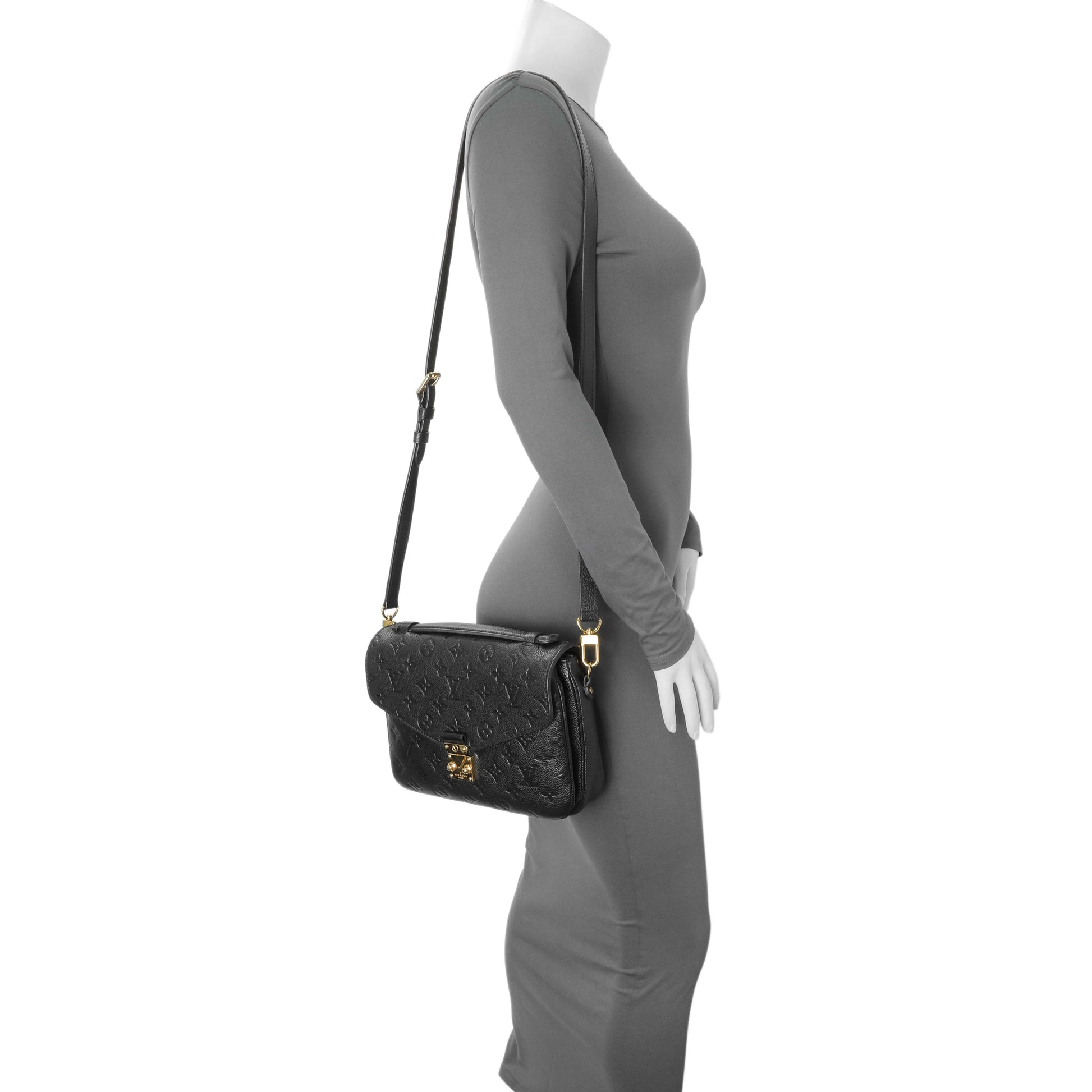 Exclusive Louis Vuitton Black Empreinte Pochette Metis — Alternate View 7