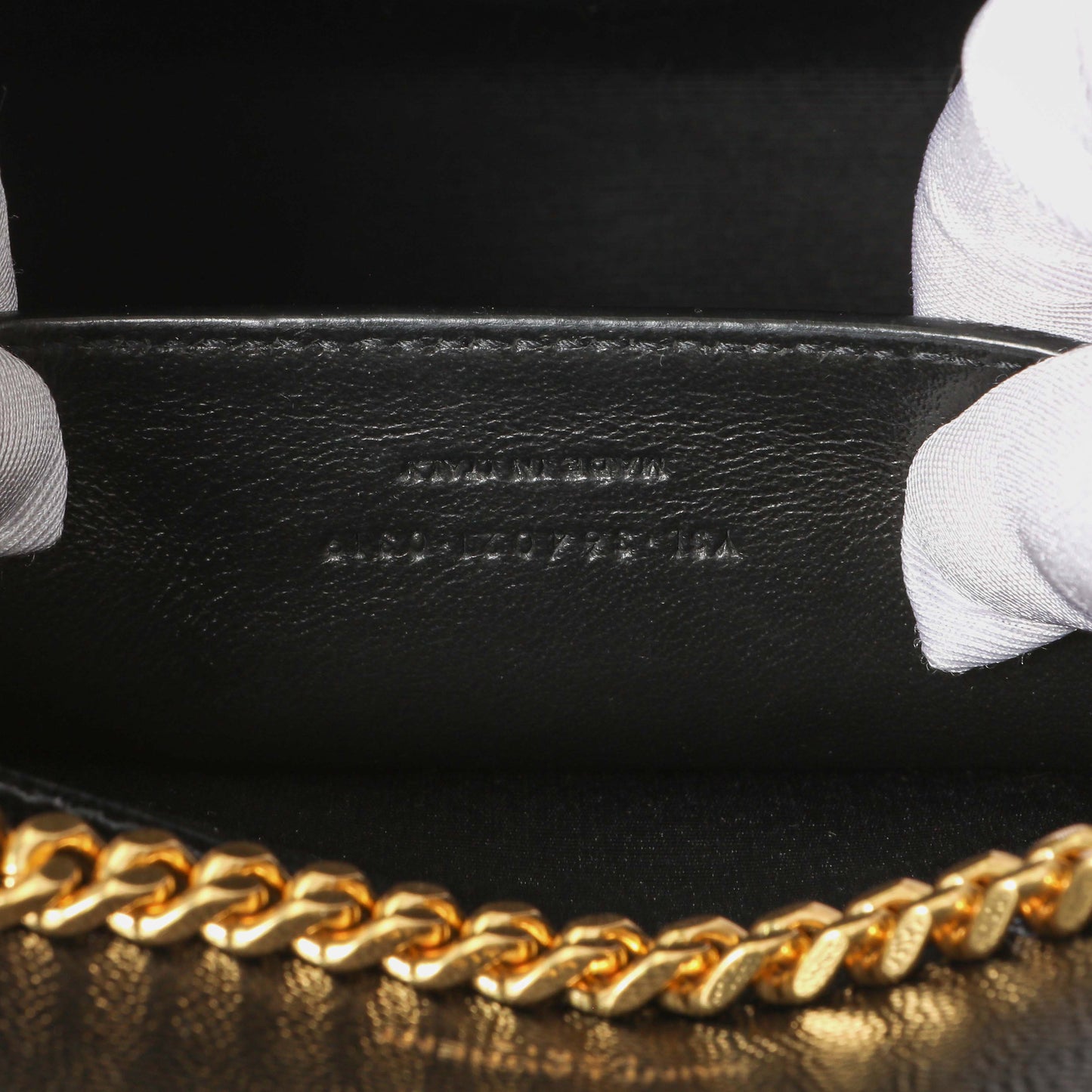 Exclusive Saint Laurent Black Grain De Poudre Medium Monogram Kate Satchel — Lifestyle View