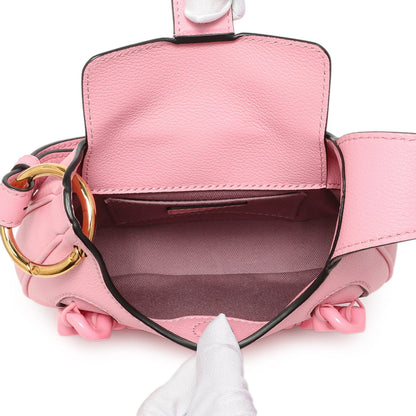Exclusive Versace Pink Calfskin La Medusa Mini Chain Hobo — Top View
