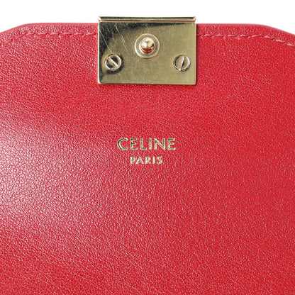 Exclusive Celine Red Calfskin C Wallet on Chain — Alternate View 9