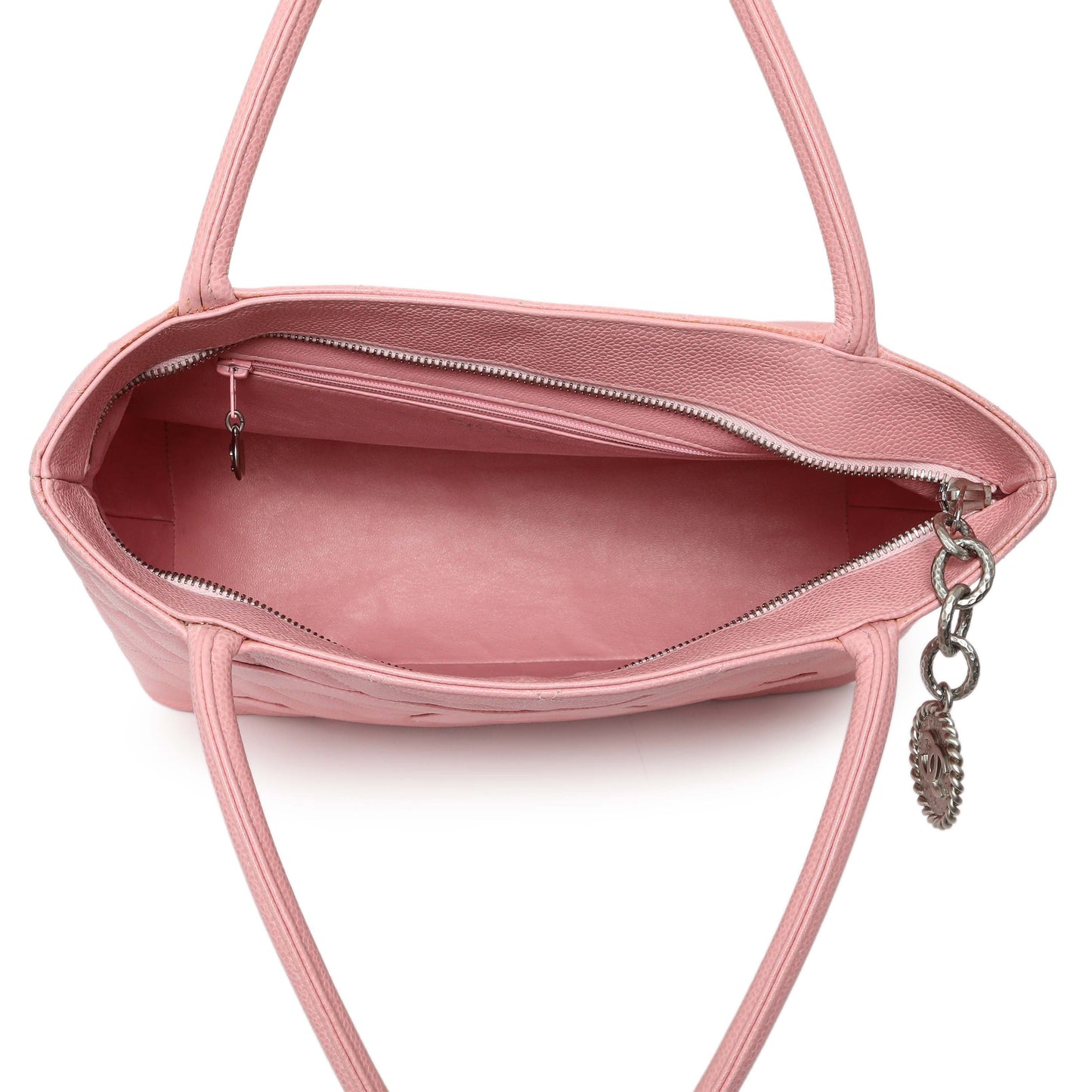 Exclusive Chanel Pink Quilted Caviar Medallion Tote — Alternate View 8