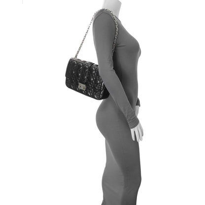 Exclusive Christian Dior Black Lambskin Cannage Medium Miss Dior Flap — Alternate View 13