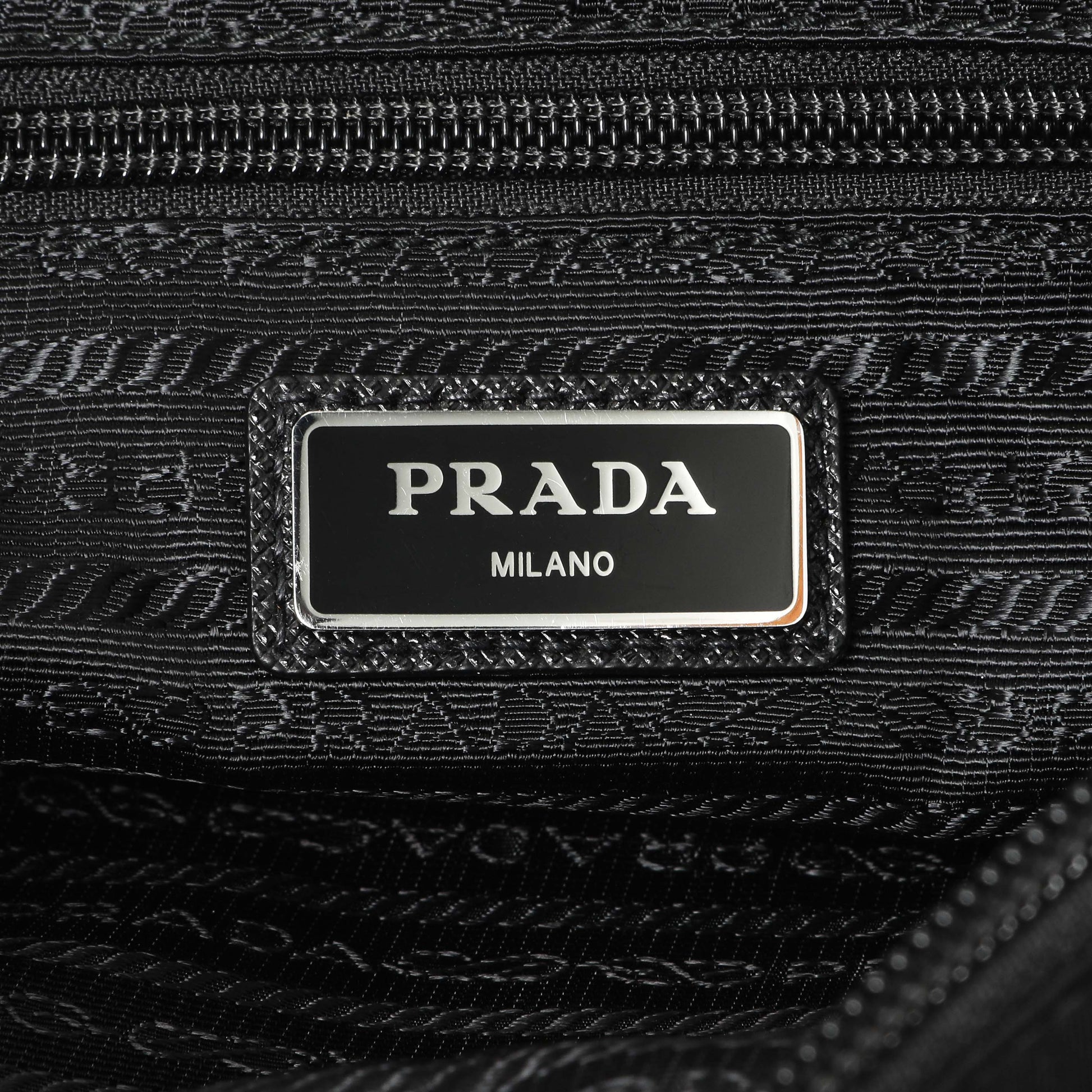 Exclusive Prada Black Tessuto Nylon Messenger — Lifestyle View