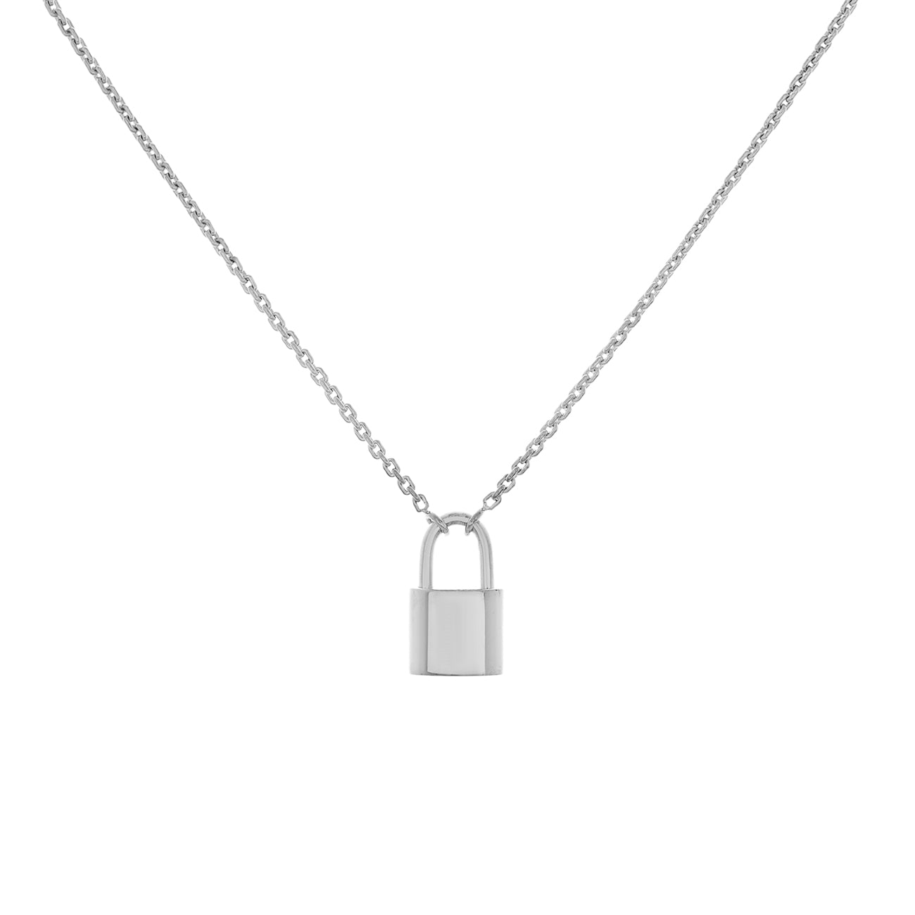 Exclusive Louis Vuitton Sterling Silver Lockit Pendant Necklace — Side View