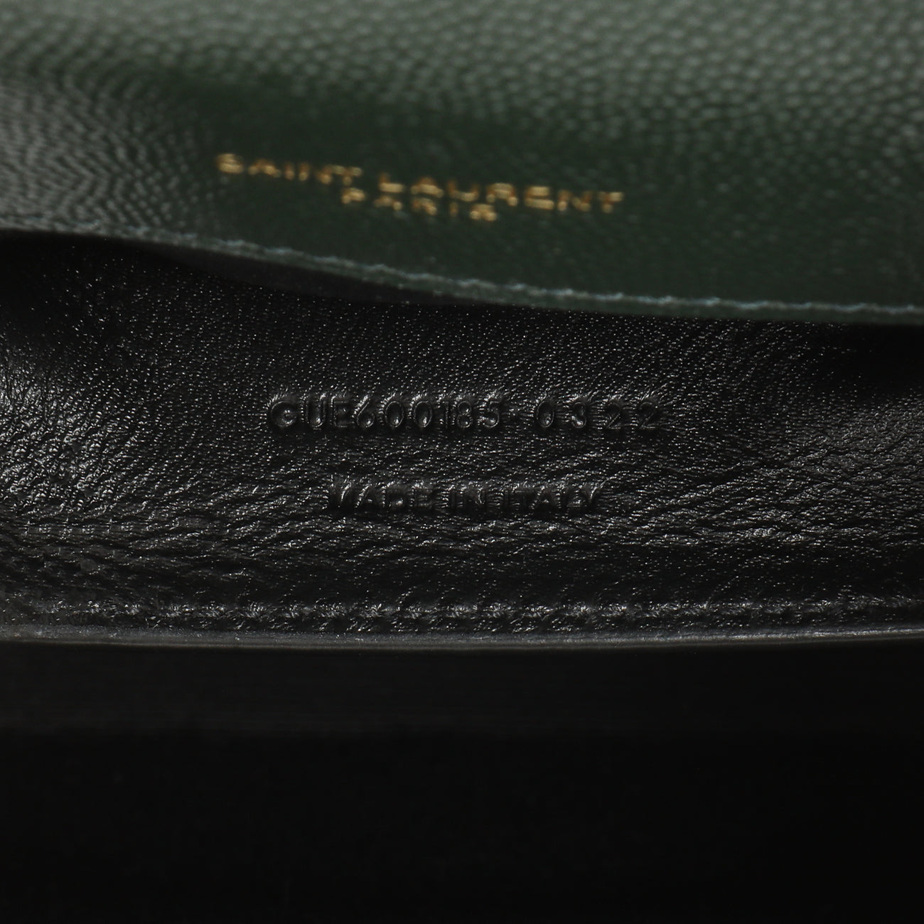 Exclusive Saint Laurent Green Grain De Poudre Matelasse Chevron Medium Triquilt Monogram Satchel — Alternate View 7