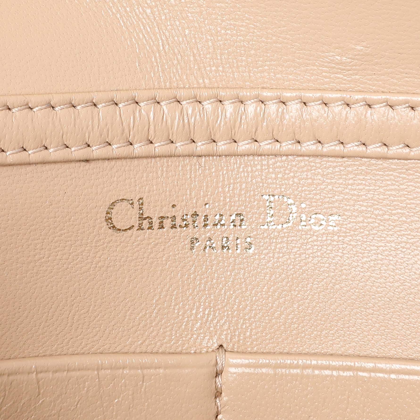 Exclusive Christian Dior Beige Grained Calfskin Diorama Wallet on Chain Pouch — Alternate View 13