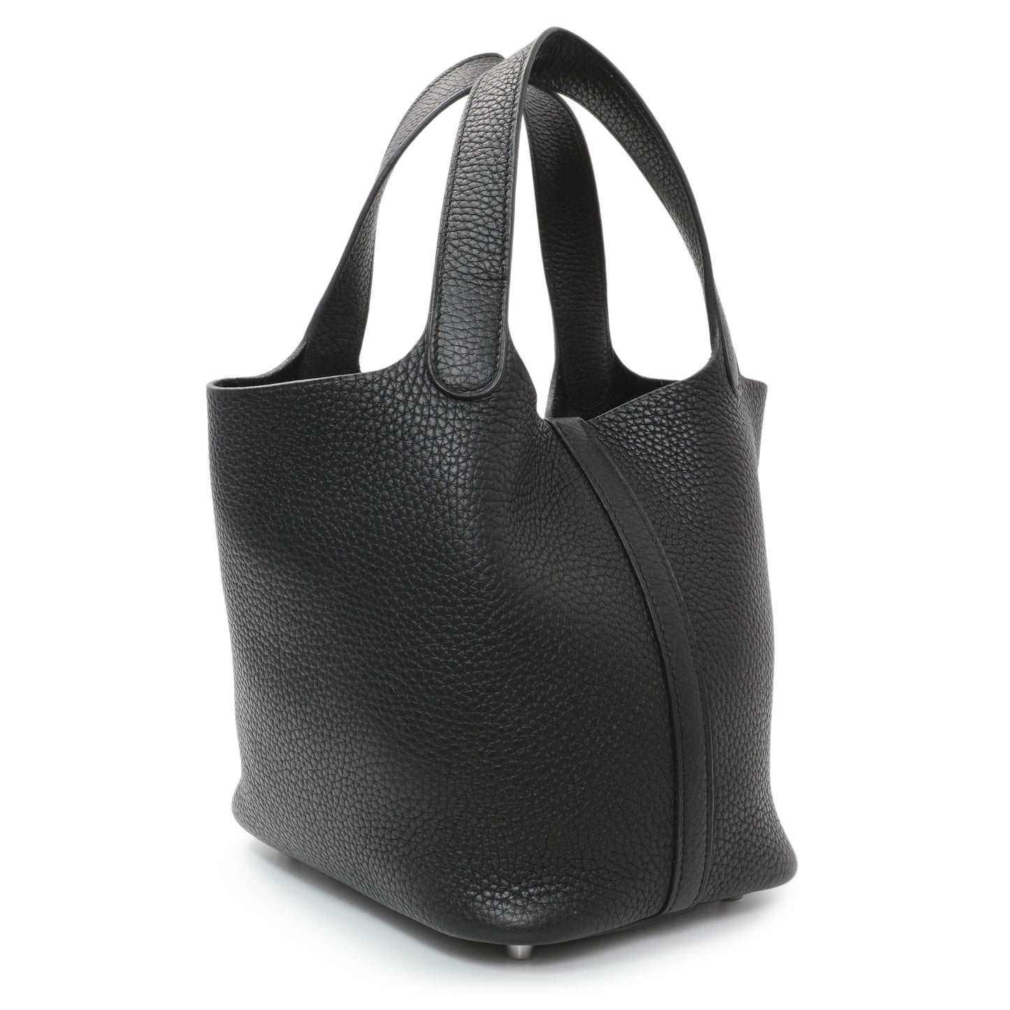 Exclusive Hermes Black Taurillon Clemence Picotin Lock 18 — Side View
