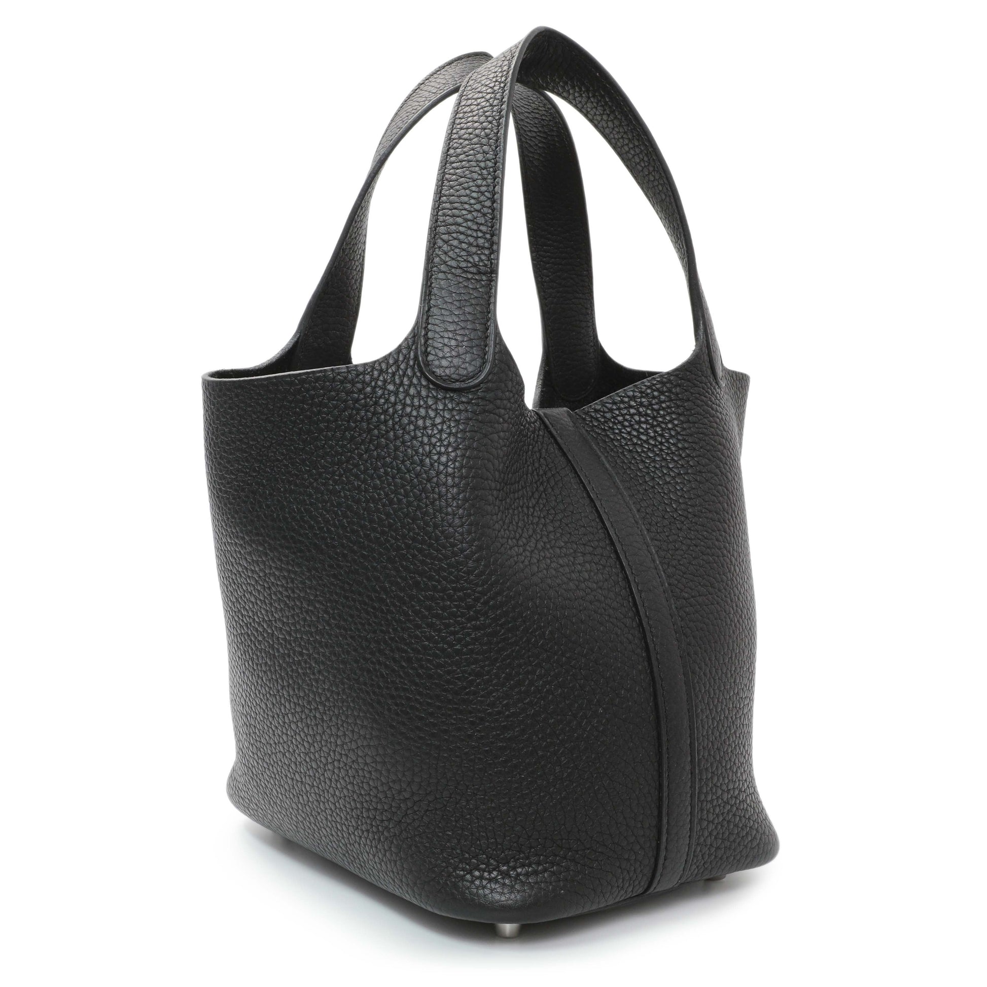 Exclusive Hermes Black Taurillon Clemence Picotin Lock 18 — Side View