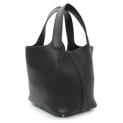 Exclusive Hermes Black Taurillon Clemence Picotin Lock 18 — Side View