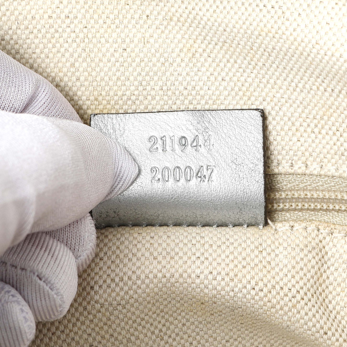 Exclusive Gucci Silver Guccissima Sukey Tote — Lifestyle View