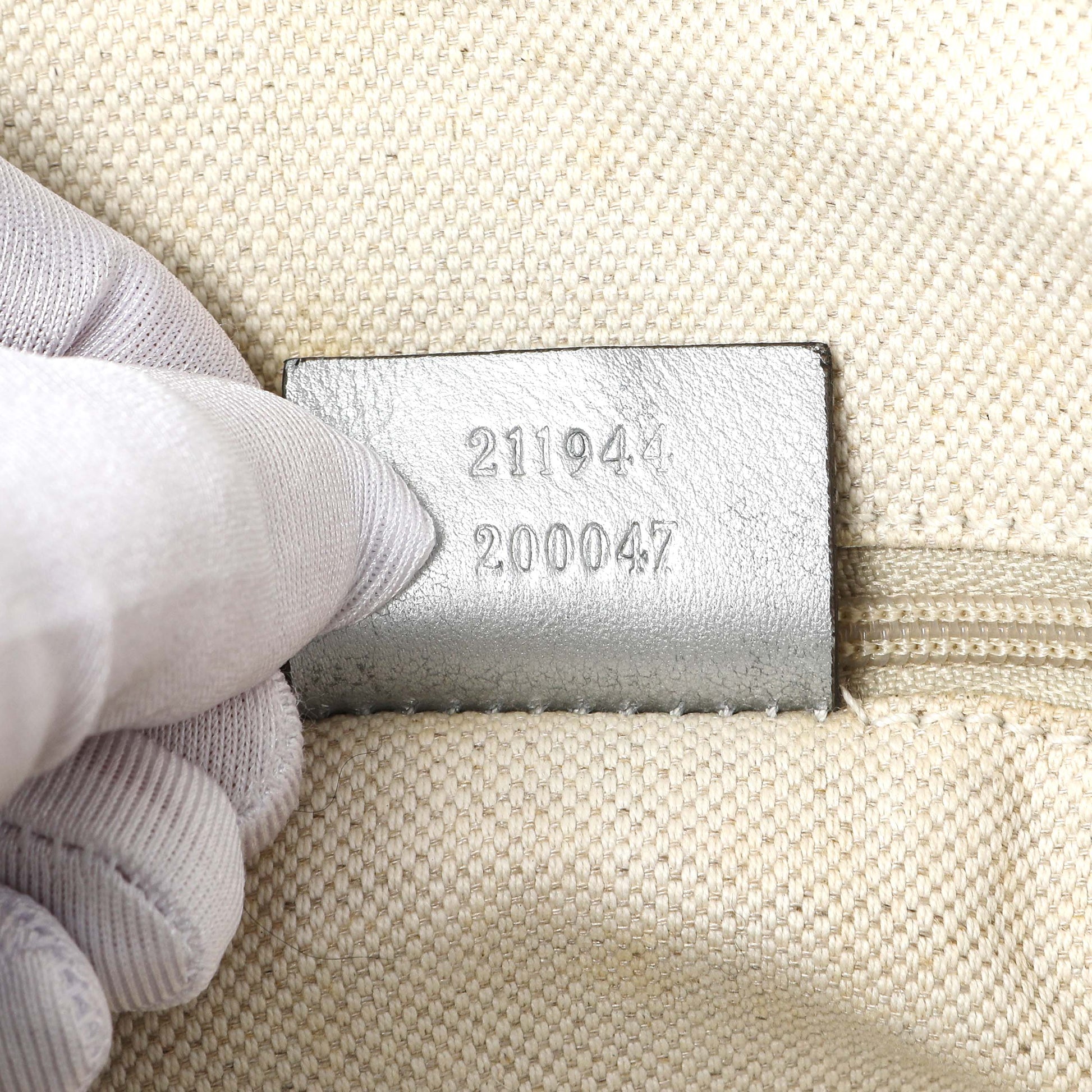 Exclusive Gucci Silver Guccissima Sukey Tote — Lifestyle View